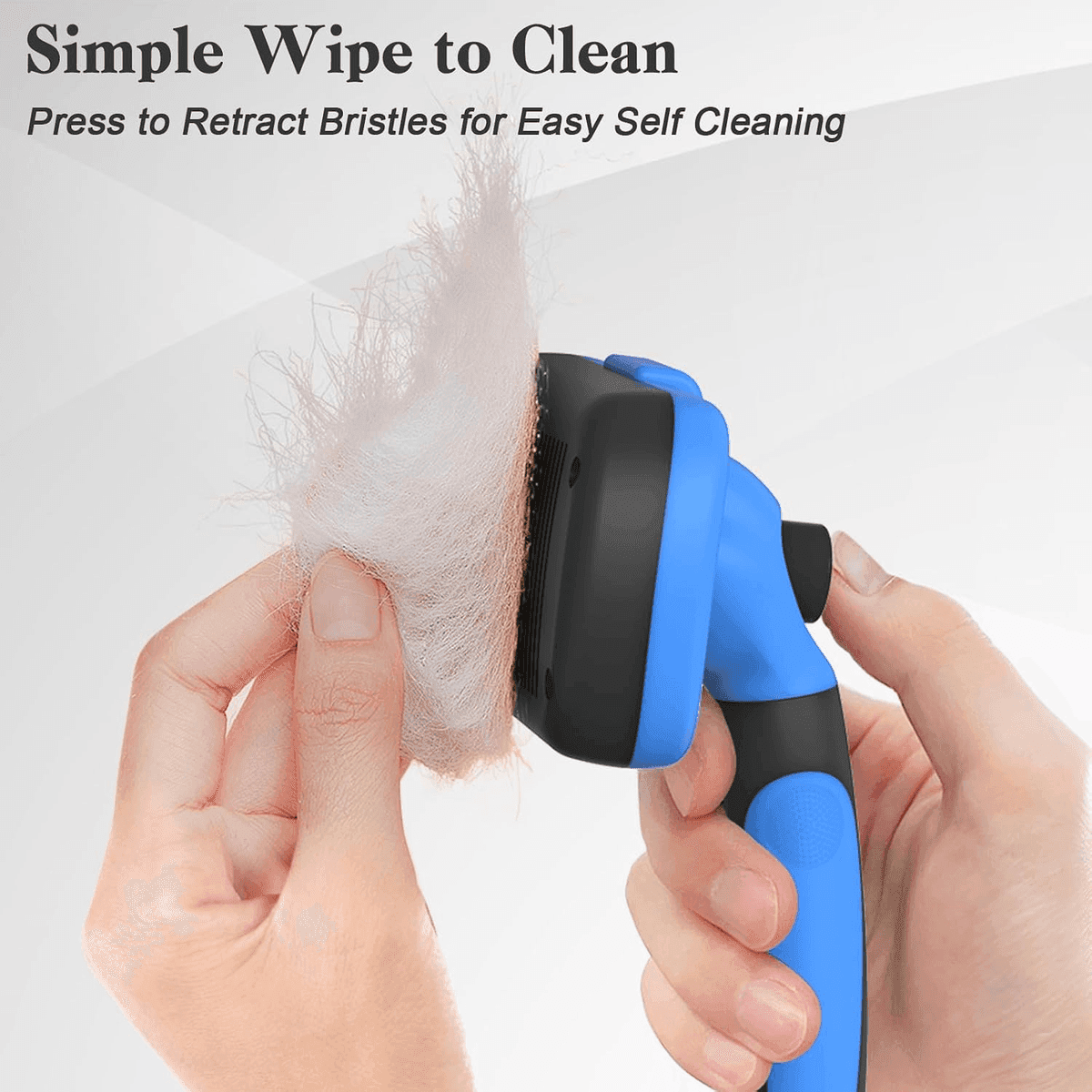Swihauk Self-Cleaning Slicker Brush for Dogs and Cats - Blue image 3