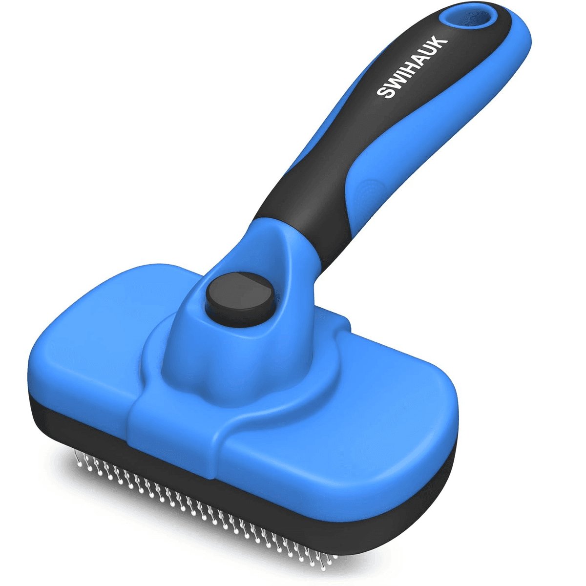 Swihauk Self-Cleaning Slicker Brush for Dogs and Cats - Blue