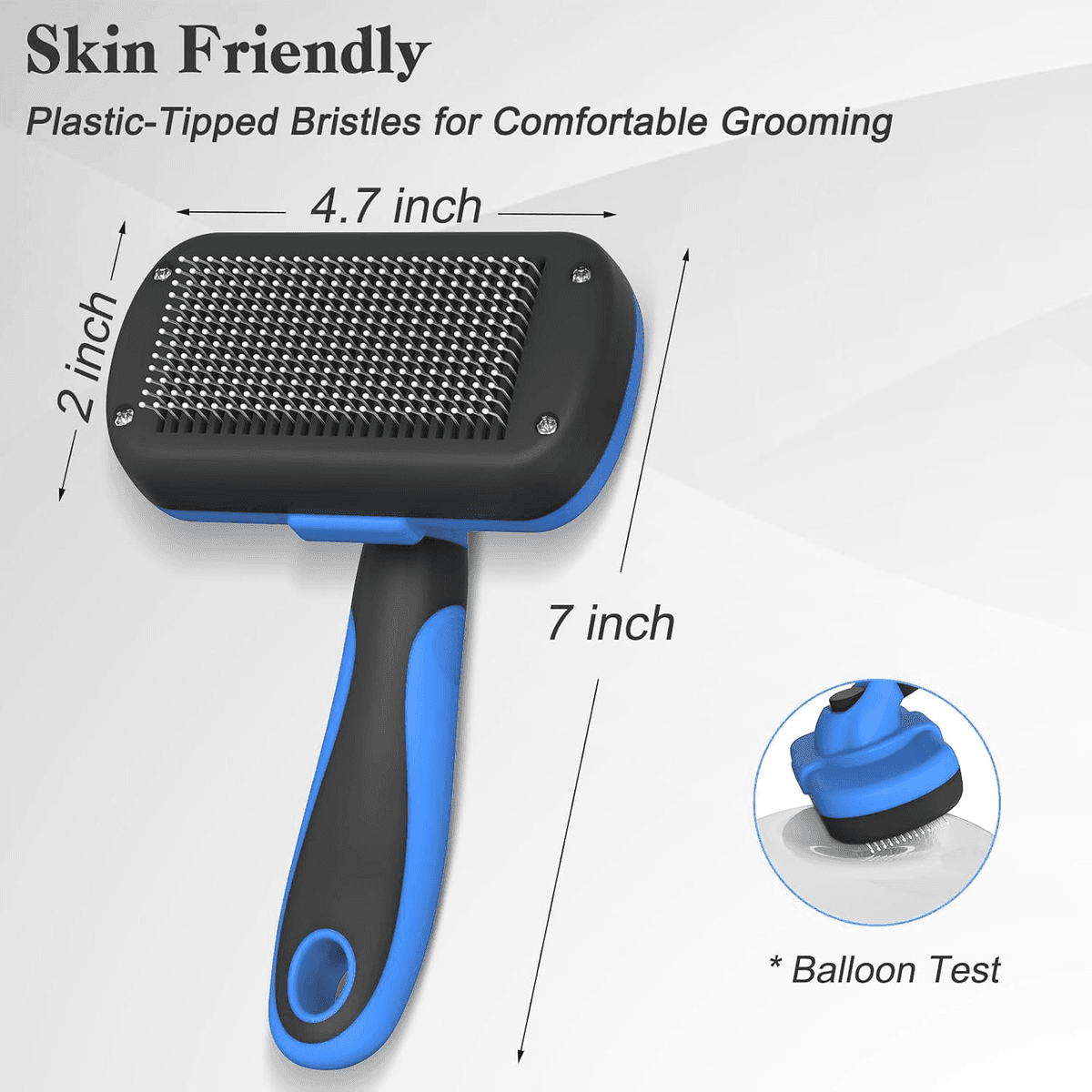 Swihauk Self-Cleaning Slicker Brush for Dogs and Cats - Blue image 4
