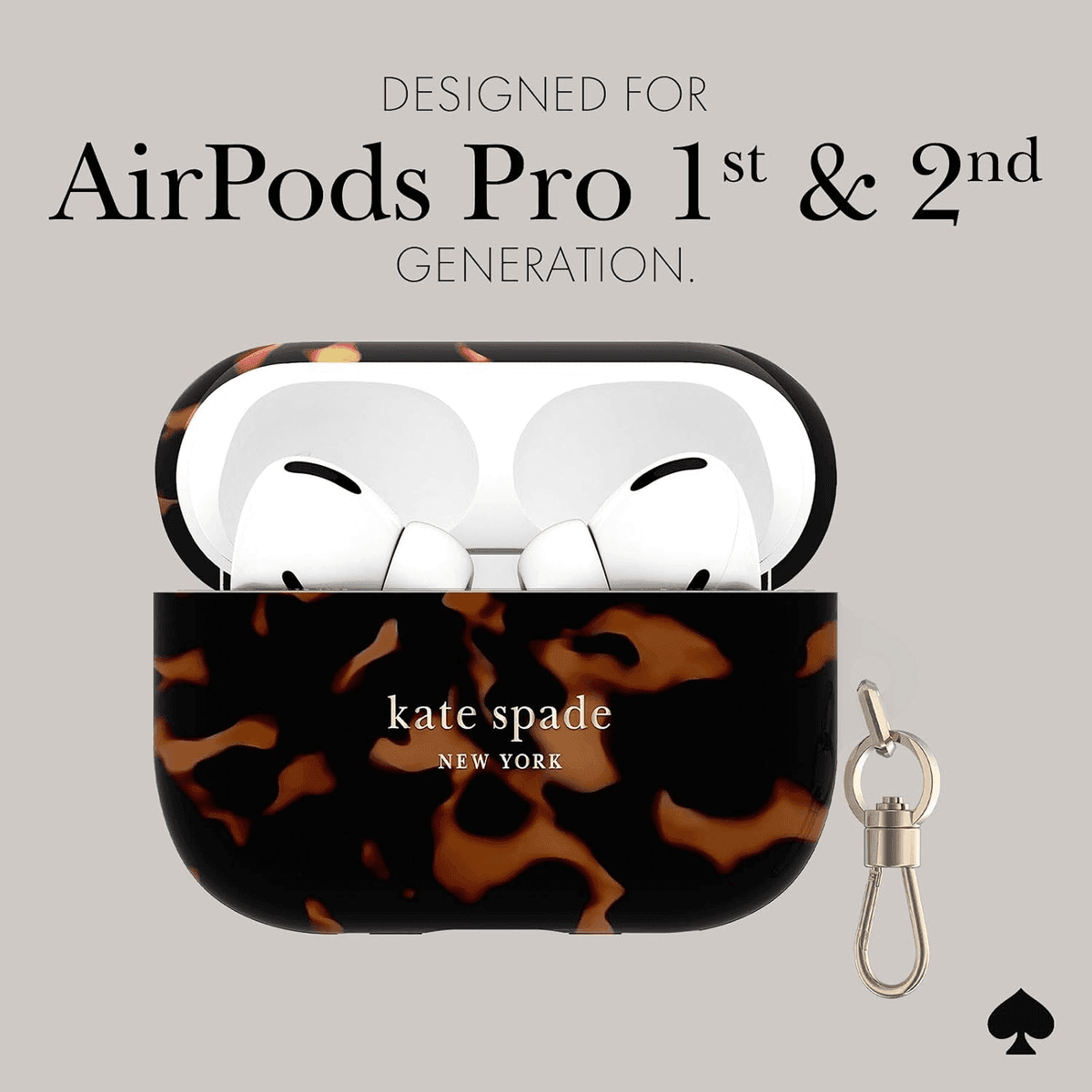 [Prime] kate spade AirPods Pro Case with Keychain - Tortoiseshell image 5