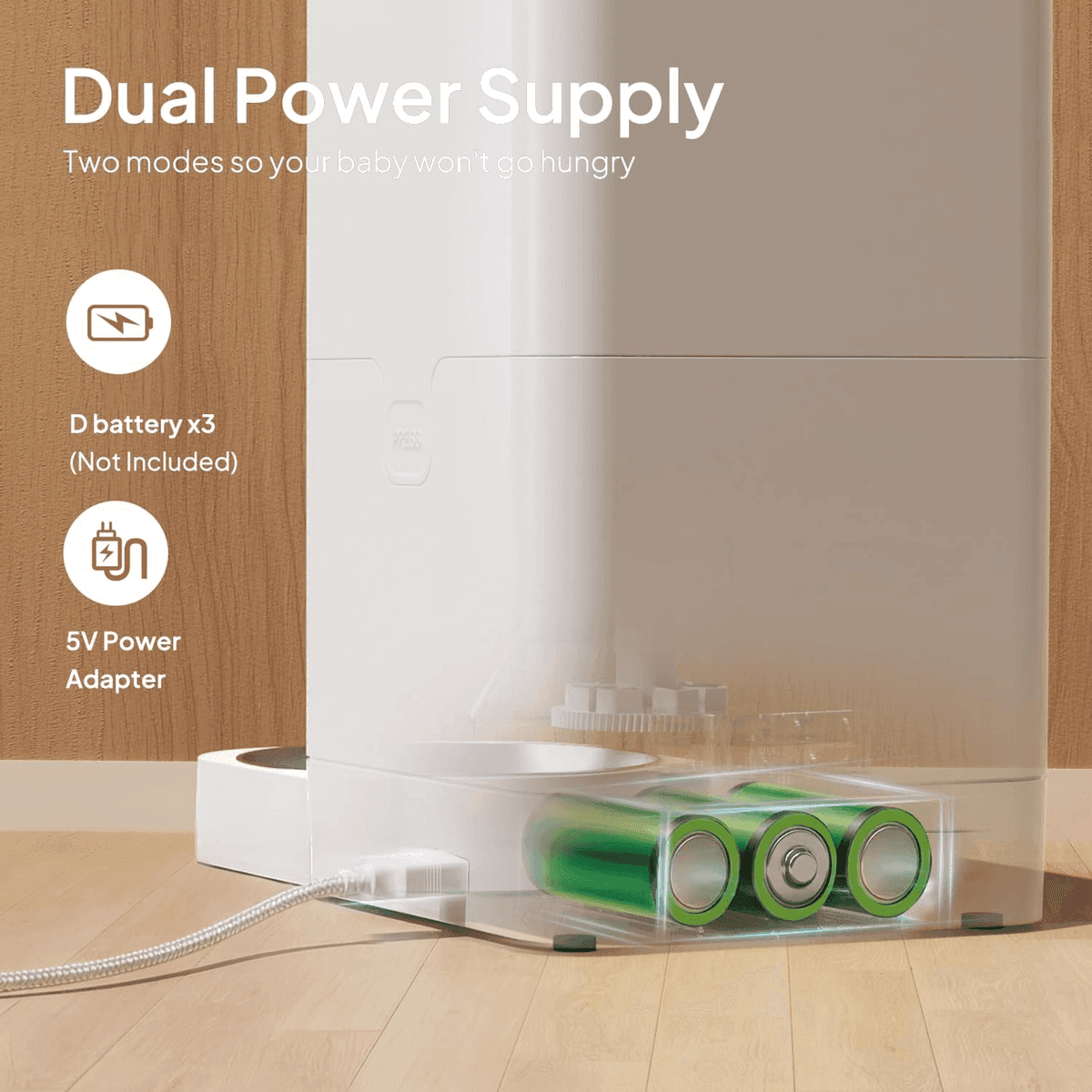 VOLUAS Automatic Cat Feeder, 4L Timed Dry Food Dispenser for Cats & Dogs image 5