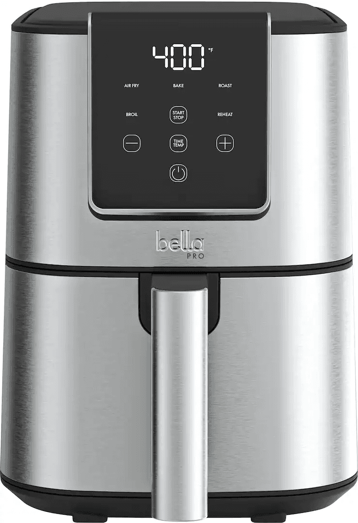 bella PRO 4-qt. Touchscreen Slim Air Fryer in Stainless Steel
