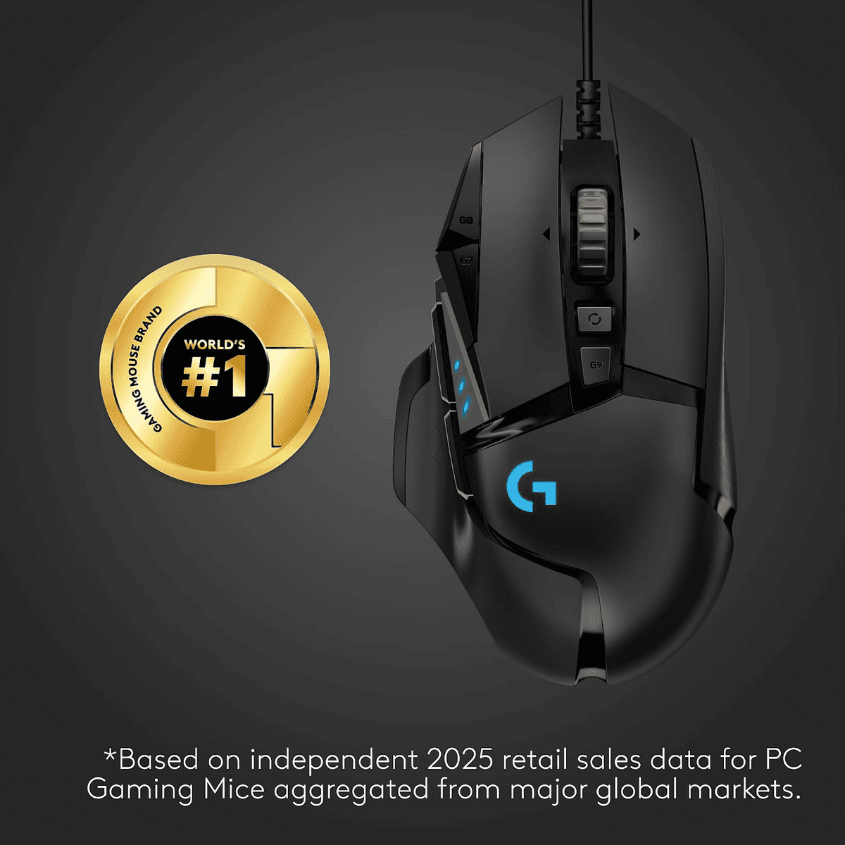 Logitech G502 HERO Wired Gaming Mouse - Black image 2