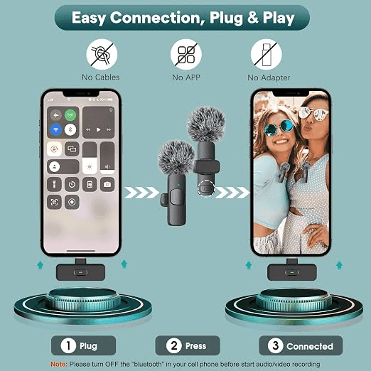 MAYBESTA Wireless Mini Microphone 2-Pack image 5