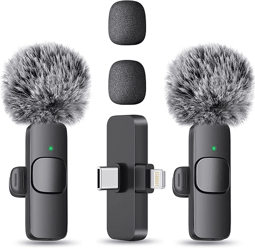 MAYBESTA Wireless Mini Microphone 2-Pack