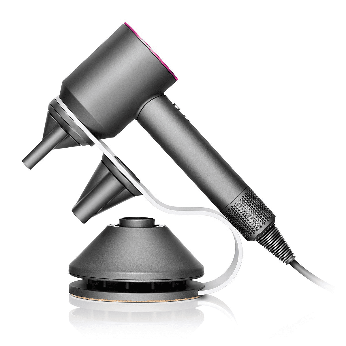 Dyson Supersonic Hair Dryer + Stand, Iron/Fuchsia image 2