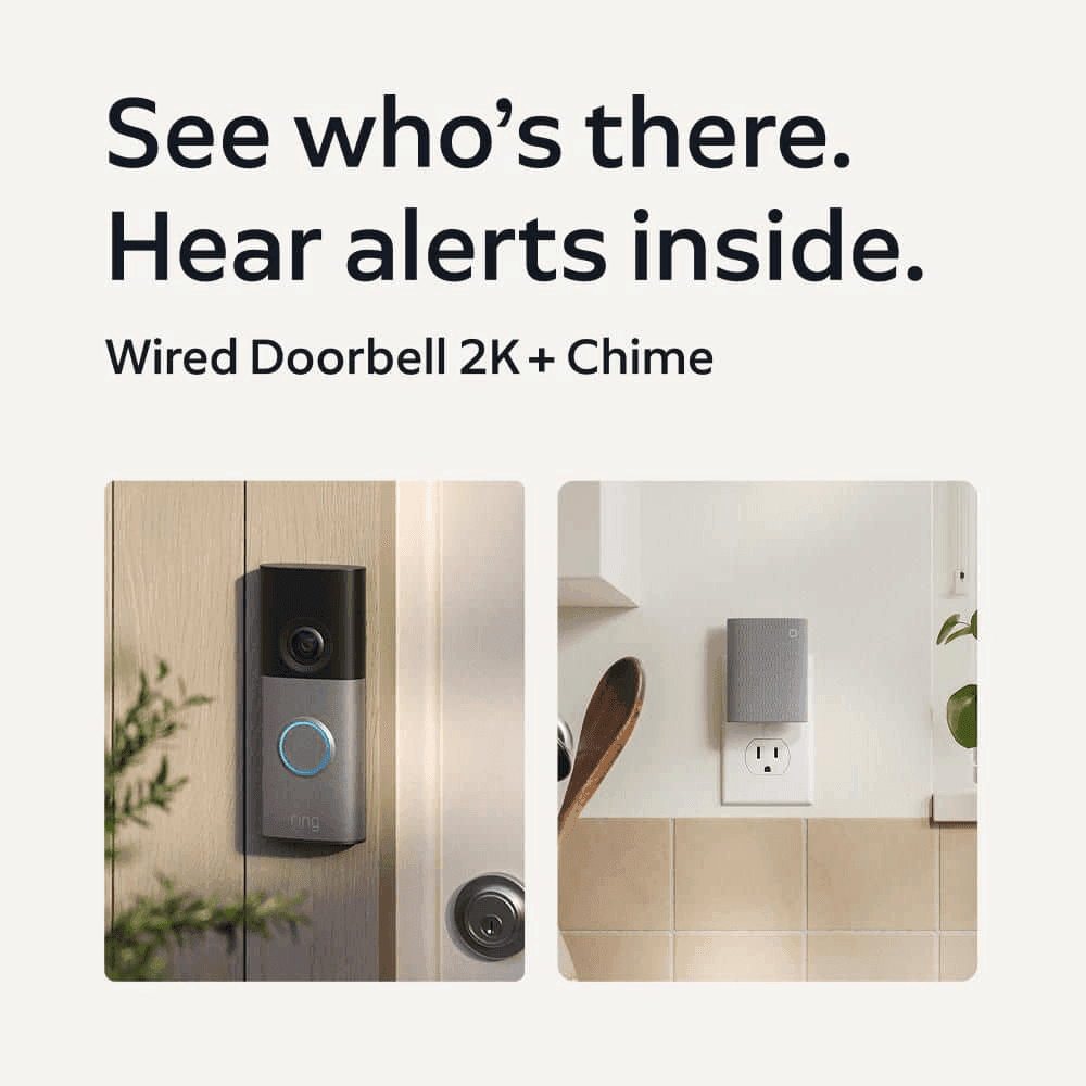 Ring Wired Doorbell 2K with Chime image 2