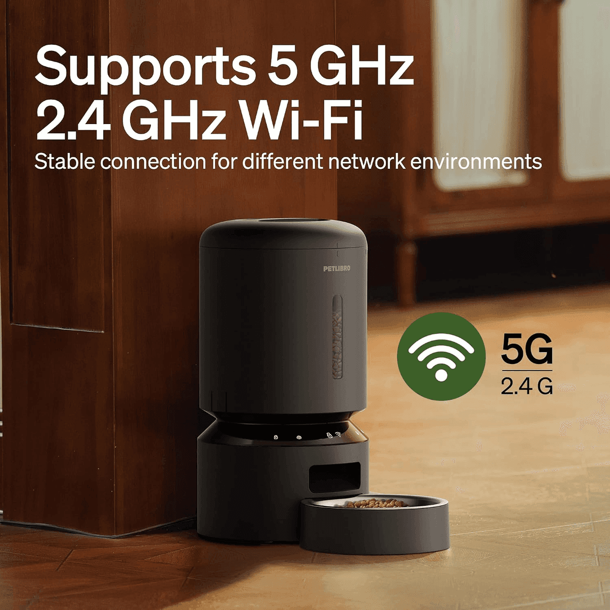 PETLIBRO 5L WiFi Automatic Pet Feeder, Granary Black image 3