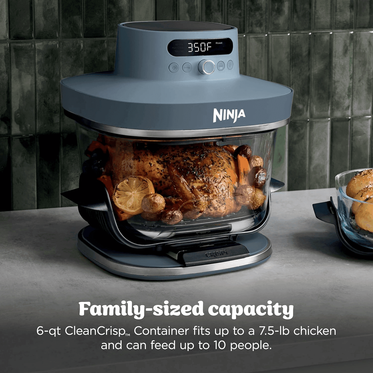 Ninja Crispi Pro 6-in-1 Glass Air Fryer, Cyberspace image 5