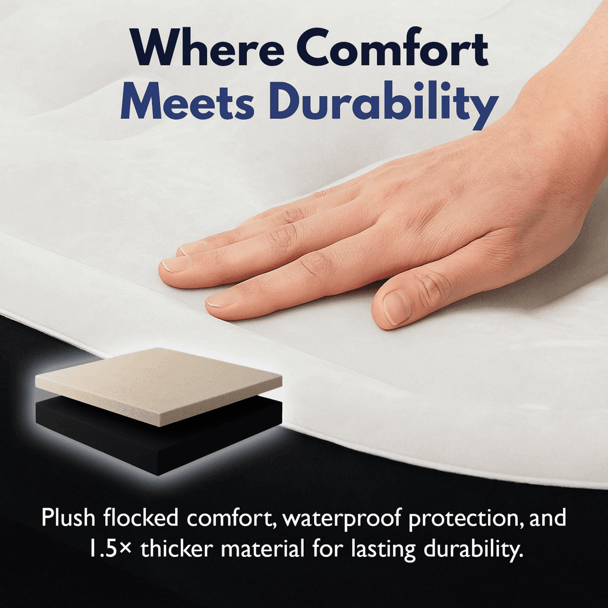 King Koil Full Size 20-Inch Air Mattress with Built-In Pump image 3