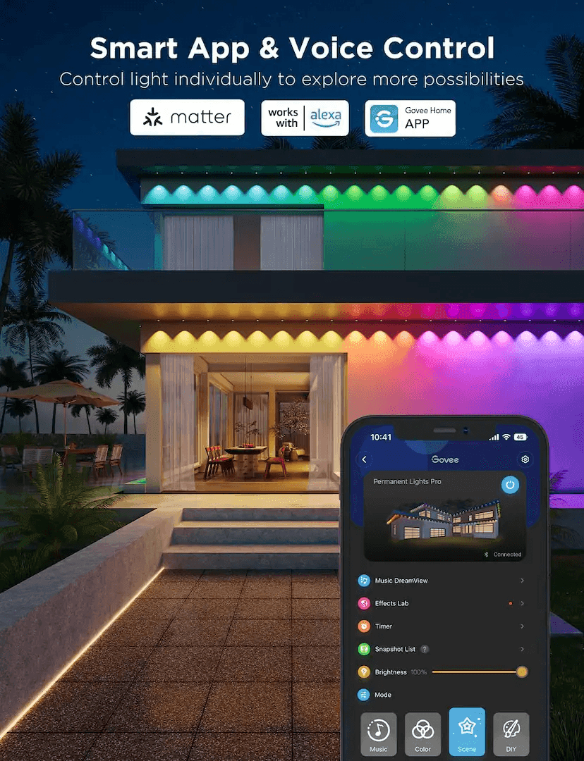 Govee 200-Foot White Permanent Outdoor Lights Pro image 5