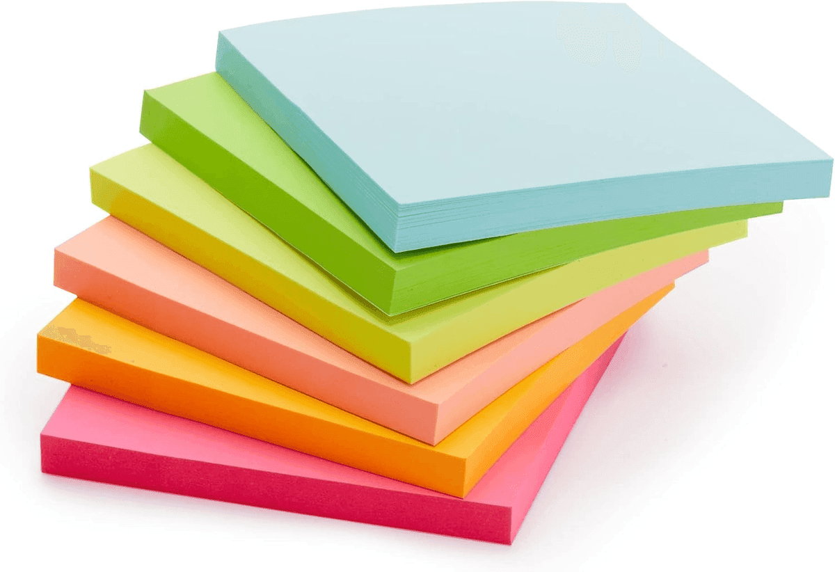 [Prime] Amazon Basics 3x3-Inch Sticky Notes, Assorted Colors, 24-Pack image 4