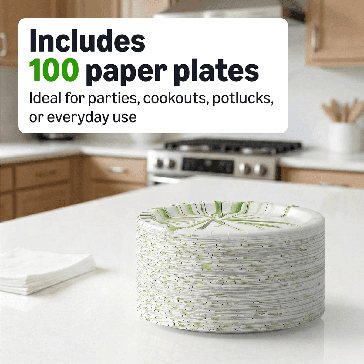 [Prime] Amazon Basics 8.62-Inch Disposable Paper Plates, 100 Count for $5.06 image 5