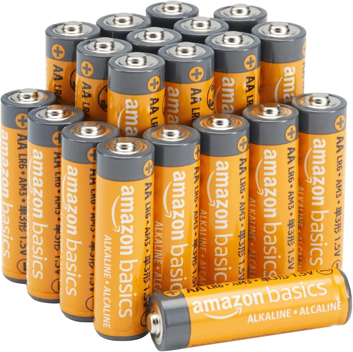 [Prime] Amazon Basics AA Alkaline Batteries, 20 Count for $8.49