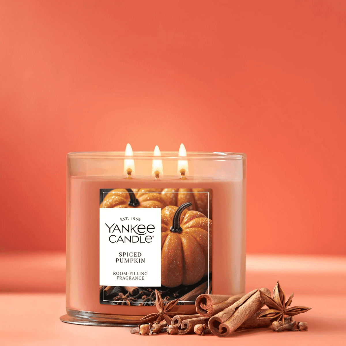 Yankee Candle Spiced Pumpkin 14.5 oz 3-Wick Candle image 2
