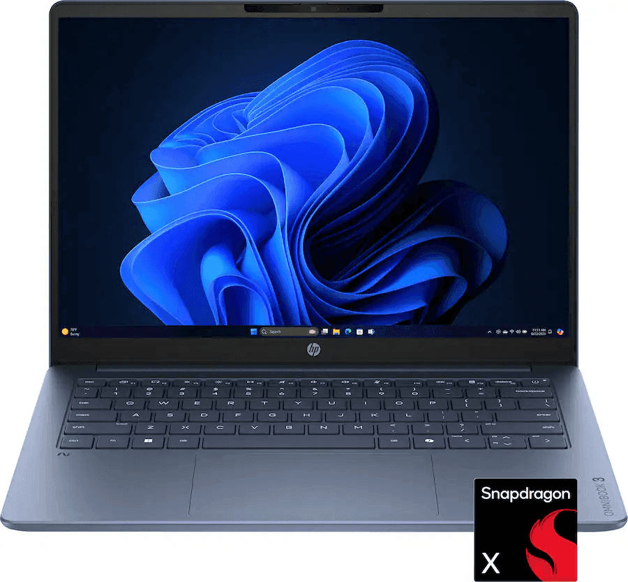 HP OmniBook 3 14-inch 2K OLED Snapdragon X Laptop