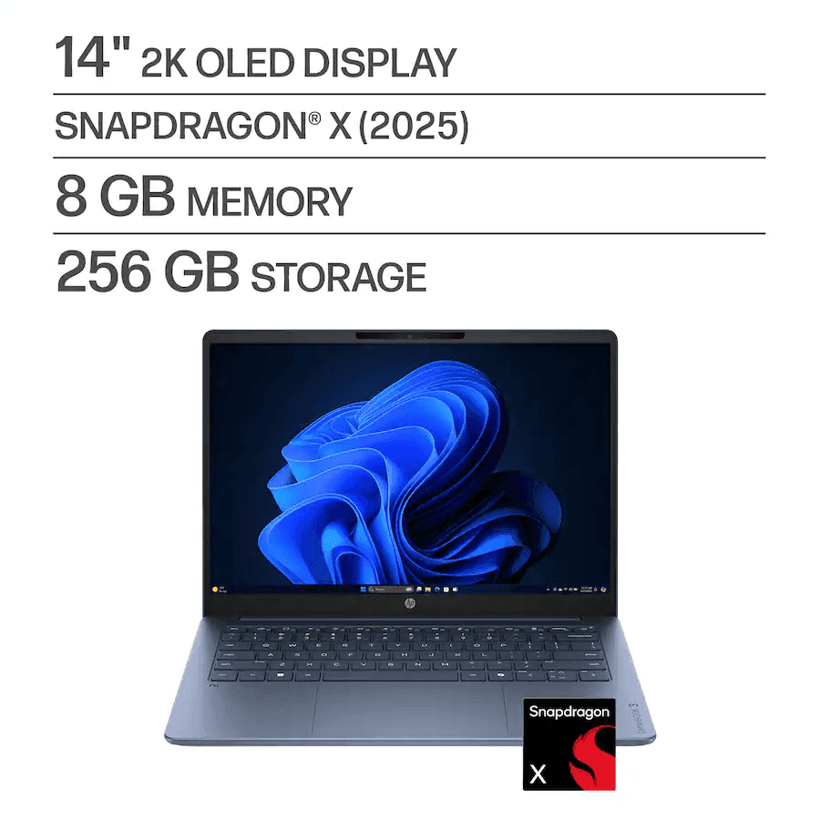 HP OmniBook 3 14-inch 2K OLED Snapdragon X Laptop image 2