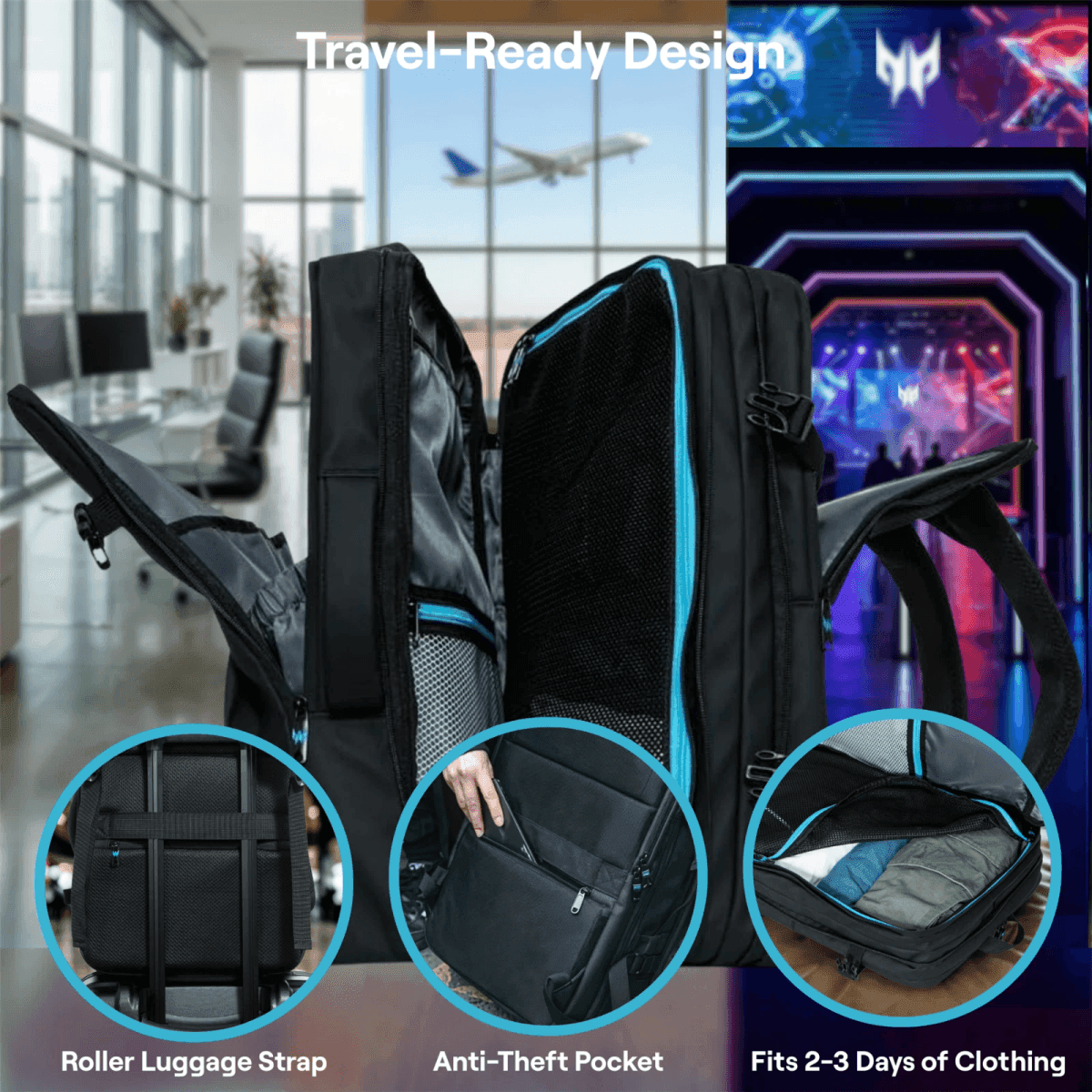 Acer Predator Utility Gaming Backpack for 18-Inch Laptops image 4