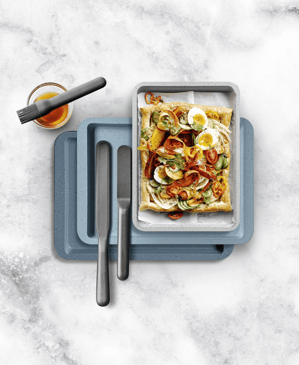 Art & Cook 3-Piece Ceramic Nonstick Cookie Sheet Set image 4