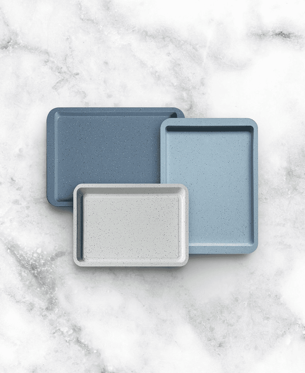Art & Cook 3-Piece Ceramic Nonstick Cookie Sheet Set image 2