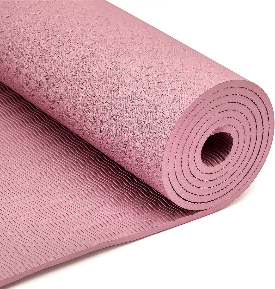Amazon Basics 1/4-Inch TPE Yoga Mat with Strap - Plum image 4