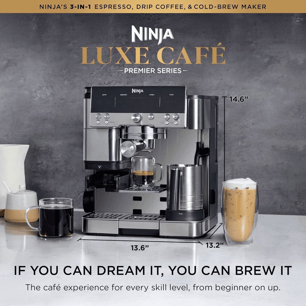 Ninja Luxe Café Premier 3-in-1 Espresso Machine image 2