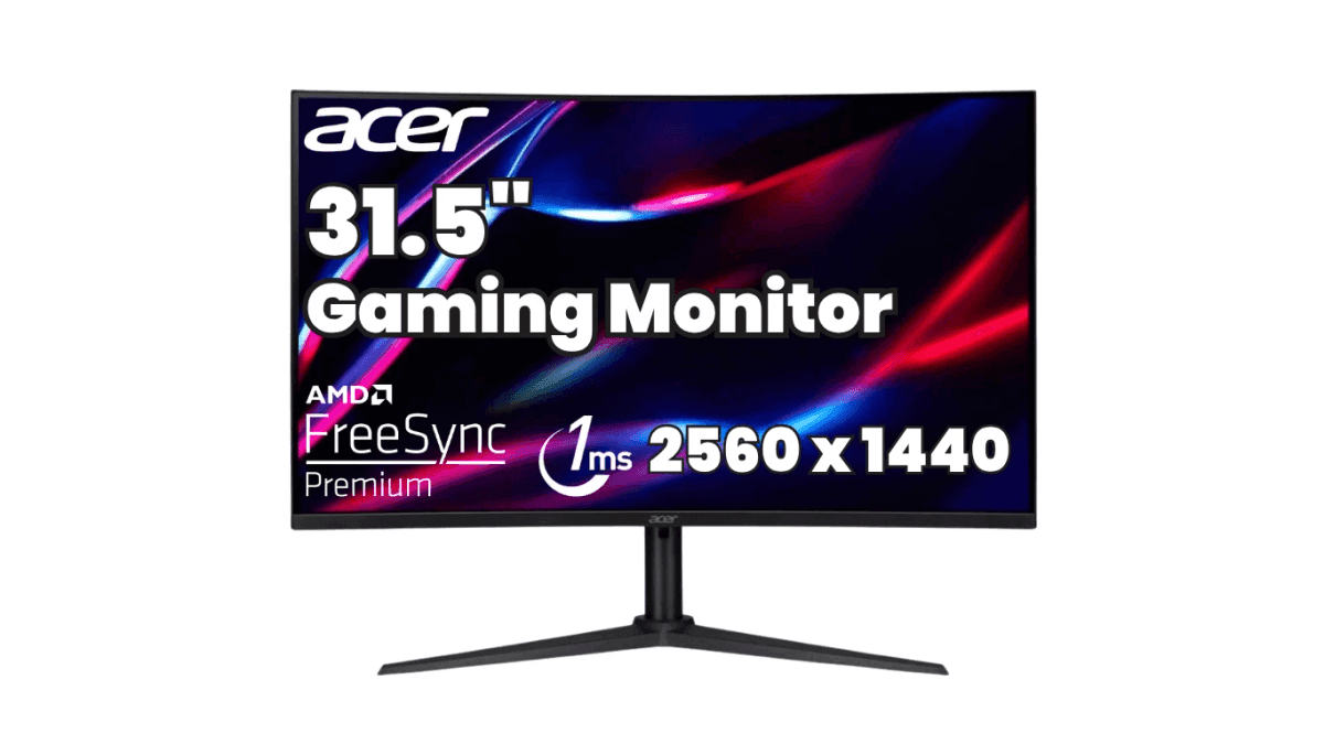 Acer Nitro XZ322QU 31.5-inch QHD Curved Gaming Monitor (Certified Refurbished)