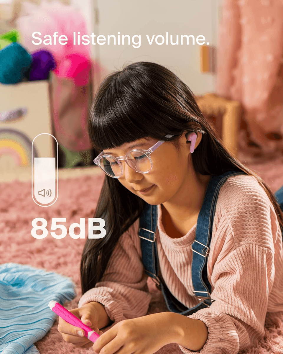 Belkin SoundForm Nano 2 Kids True Wireless Earbuds (Pink) image 3