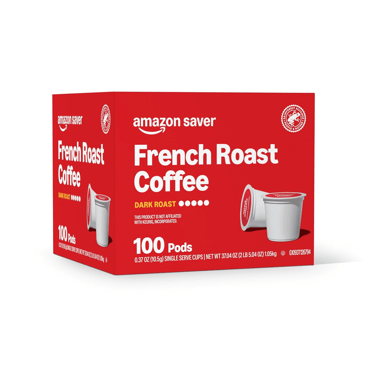Amazon Happy Belly French Roast Dark Roast Coffee Pods, 100 Count image 3