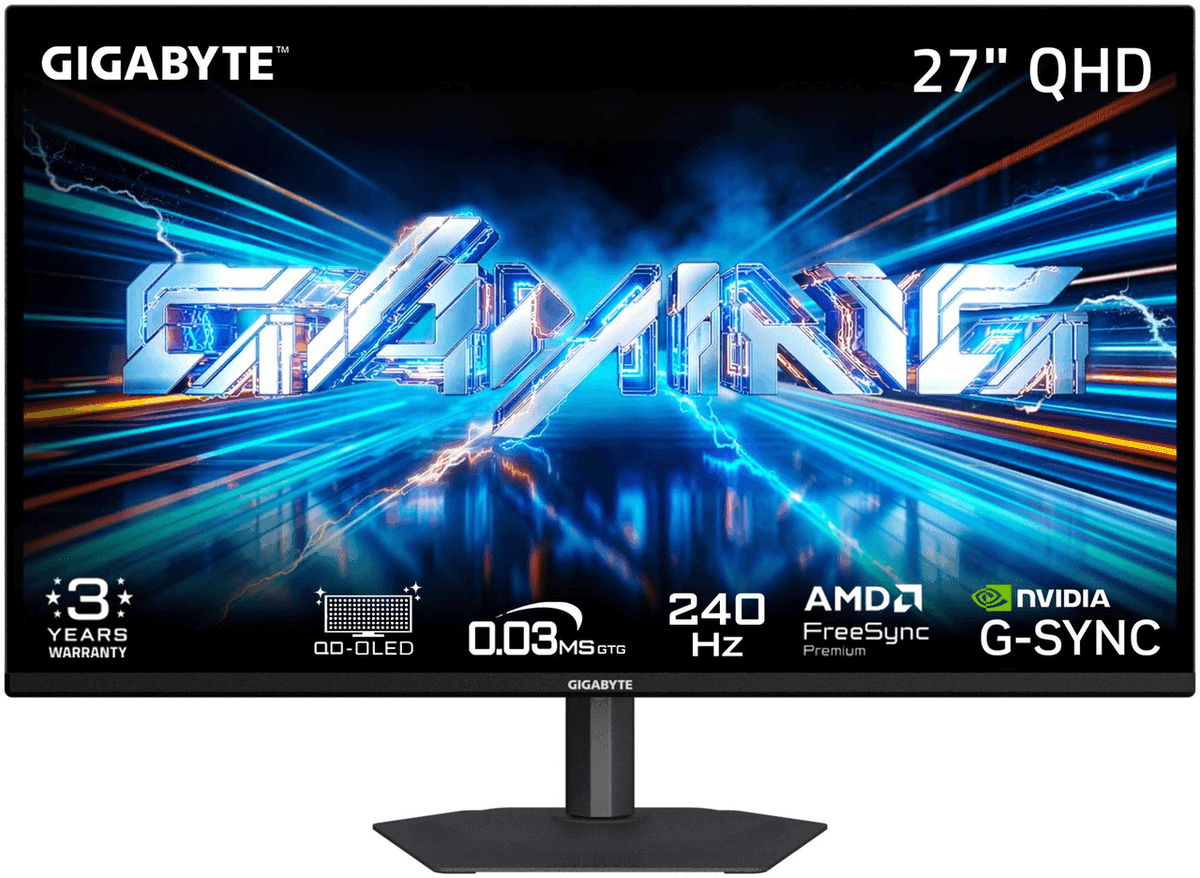 GIGABYTE GO27Q24A 27-inch QHD 240Hz QD-OLED Gaming Monitor