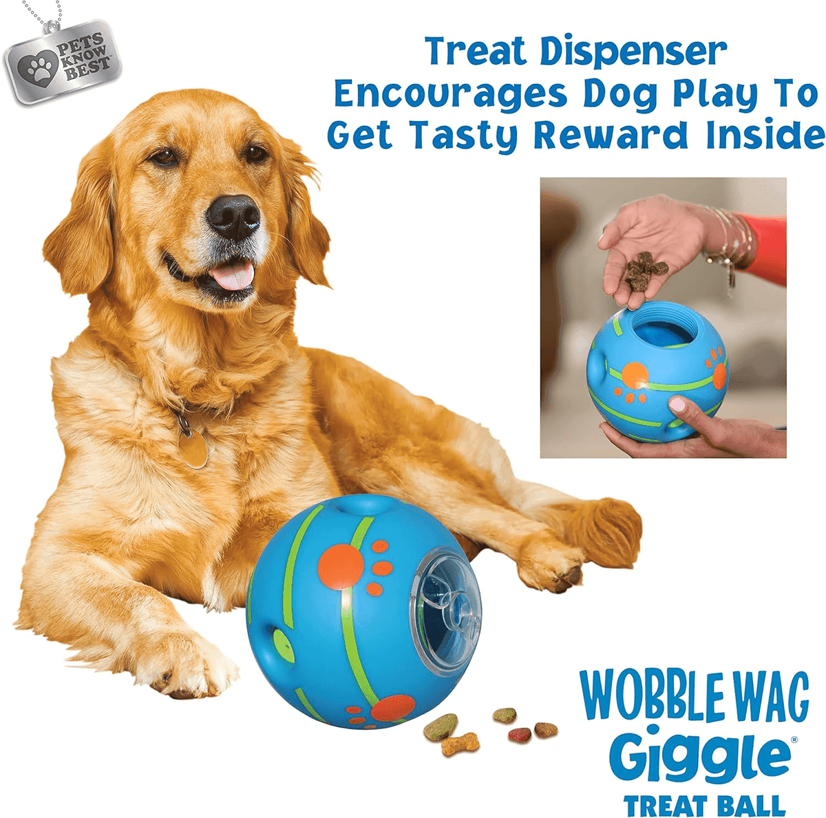 Wobble Wag Giggle Interactive Dog Treat Ball image 3