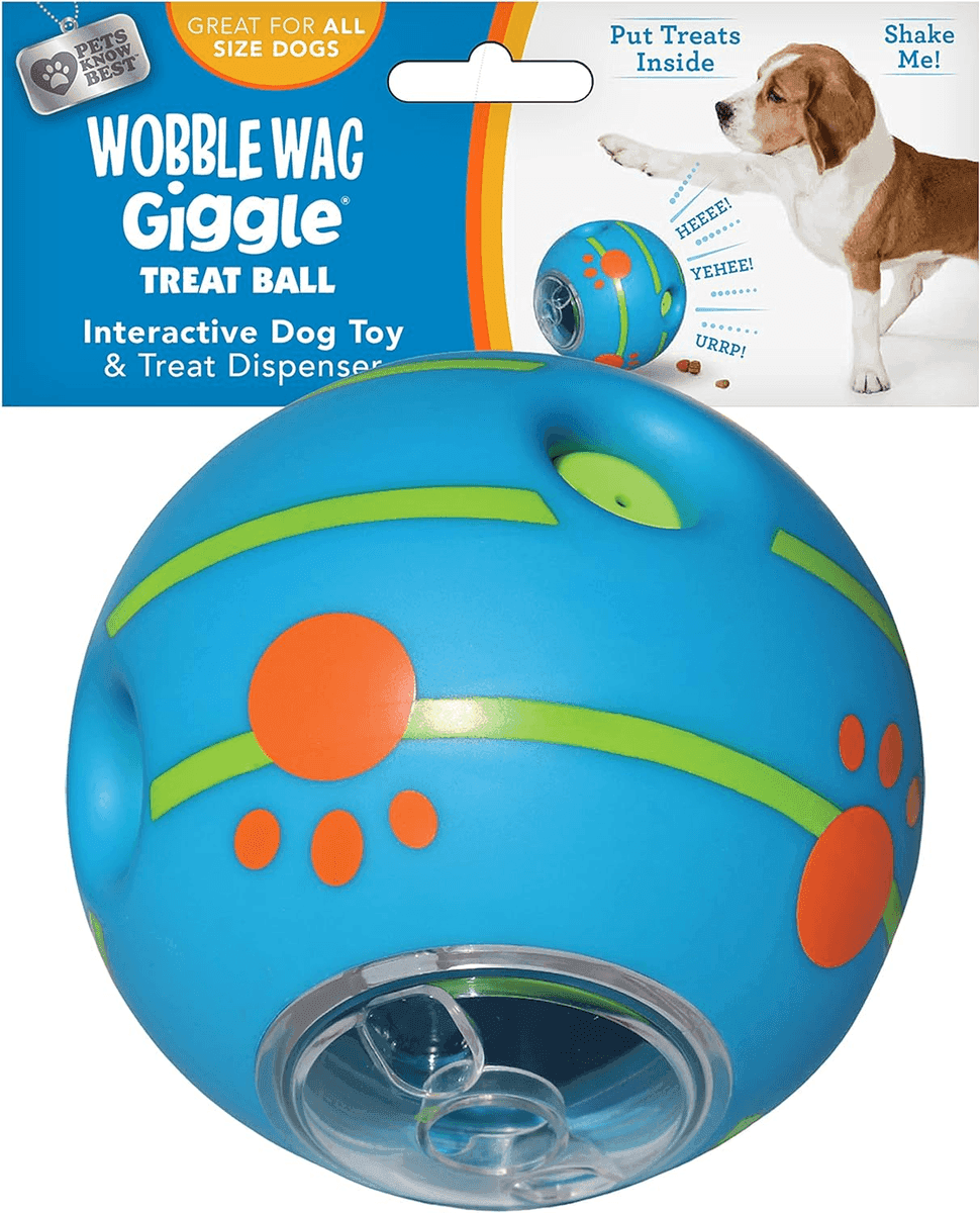 Wobble Wag Giggle Interactive Dog Treat Ball