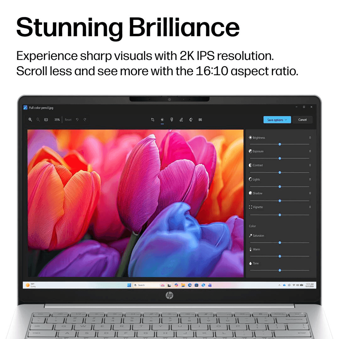 HP OmniBook 3 14" 2K Touchscreen Laptop Snapdragon X 16GB RAM 512GB SSD image 4