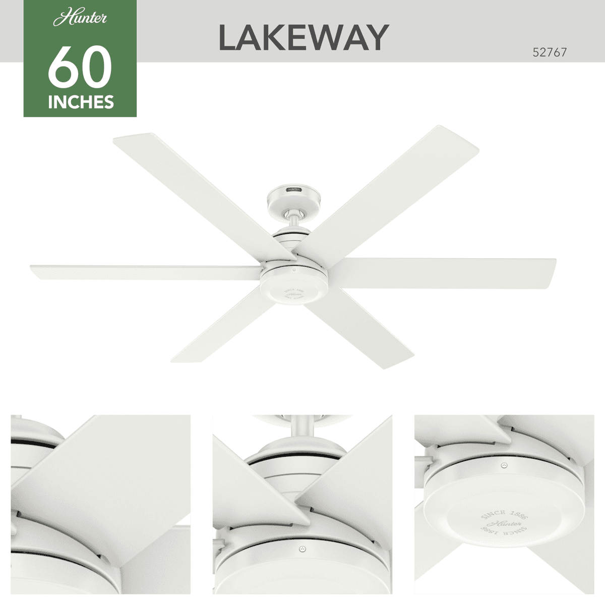 Hunter Lakeway 60-inch Outdoor Ceiling Fan with Remote image 4
