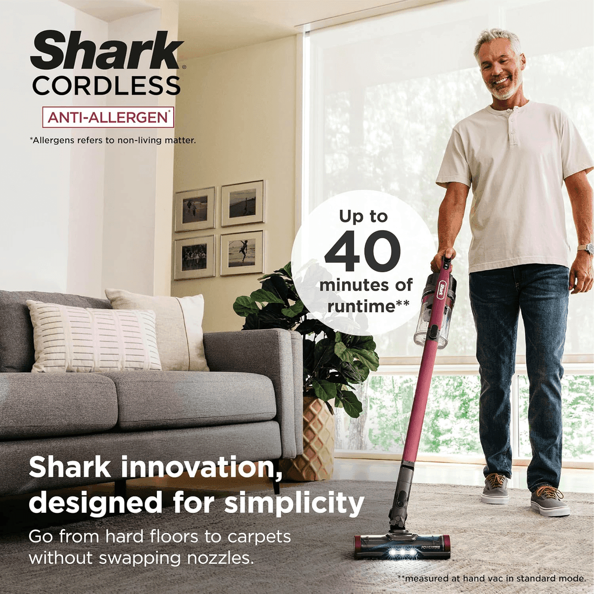 Prime Members: Shark IZ362H Cordless Stick Vacuum in Red for $179.99 image 2