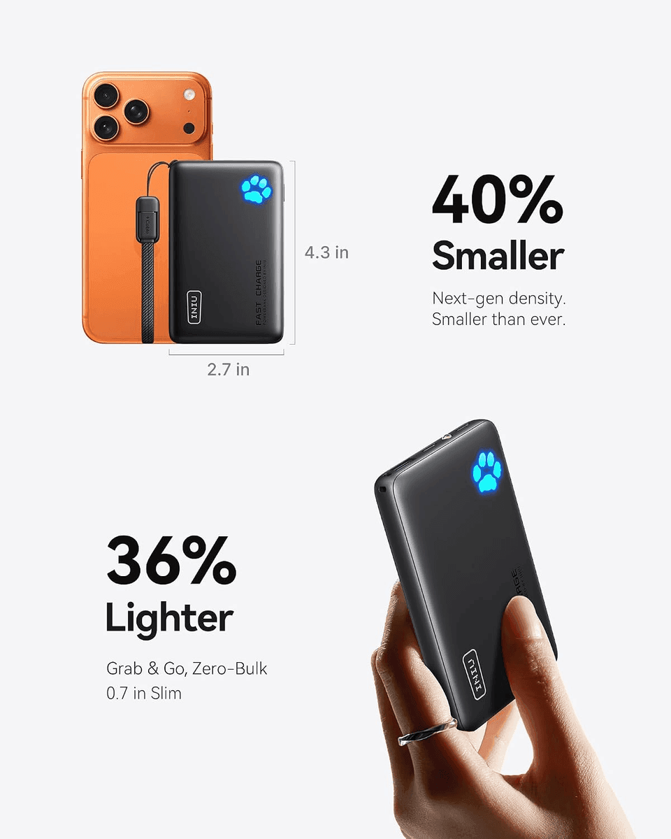 INIU 10,000mAh 45W Portable Charger for $21.59 image 2