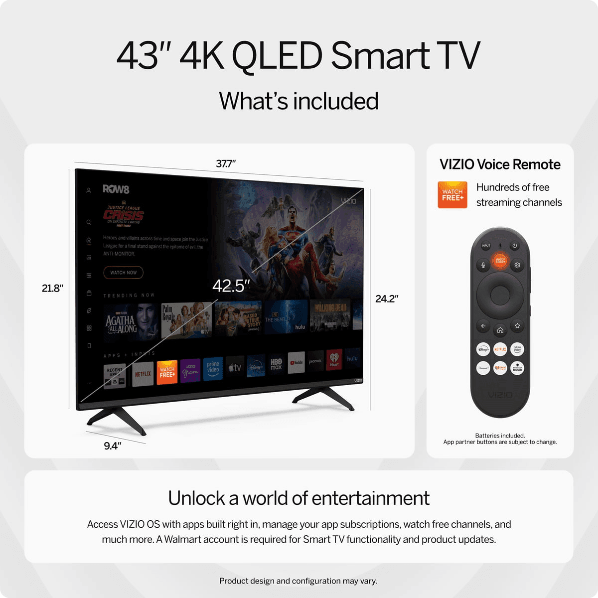 VIZIO 43-inch Quantum 4K QLED HDR Smart TV VQD43R-10 image 3