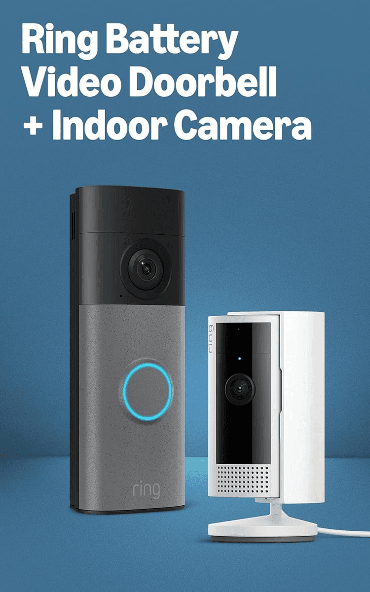 Ring Battery Doorbell 2K + Indoor Cam Bundle