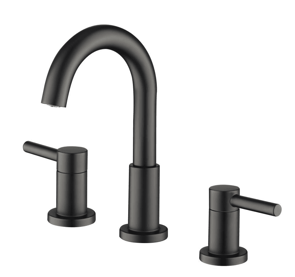 allen + roth Harlow SimpleFit Matte Black Widespread Bathroom Faucet image 4