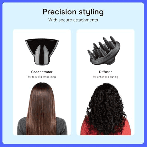 Conair InfinitiPRO Hair Dryer with Diffuser & Concentrator, 1875W, Black image 3
