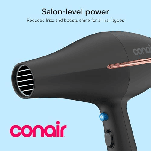 Conair InfinitiPRO Hair Dryer with Diffuser & Concentrator, 1875W, Black image 2