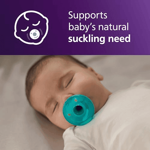 Philips Avent Soothie Baby Pacifier 0-3 Months, Green, 4-Pack image 2