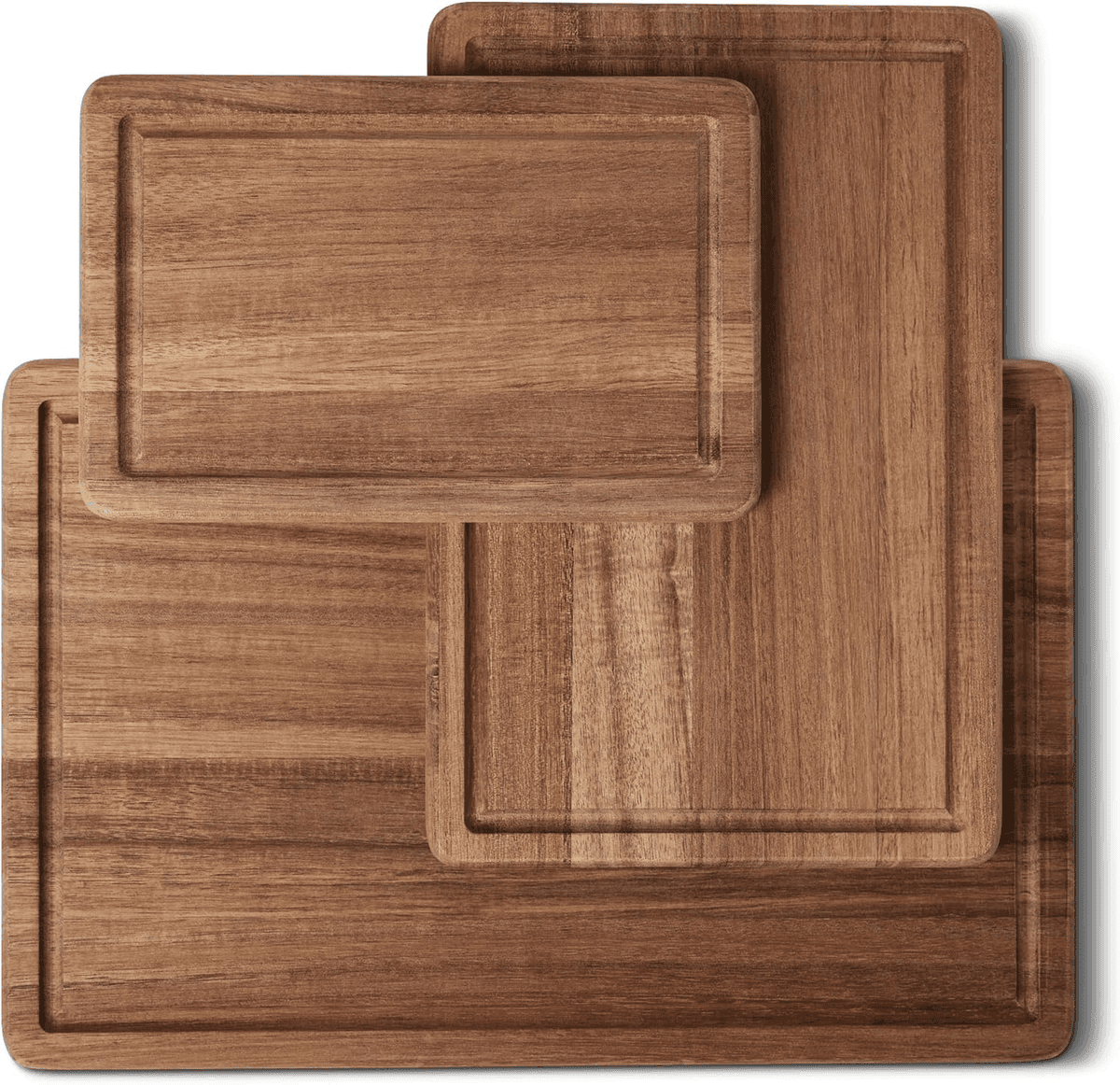 Amazon Basics Acacia Wood Cutting Boards, 3-Piece Set