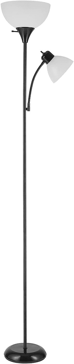 Globe Electric Delilah 72-Inch Torchiere Floor Lamp with Reading Light for $29.99