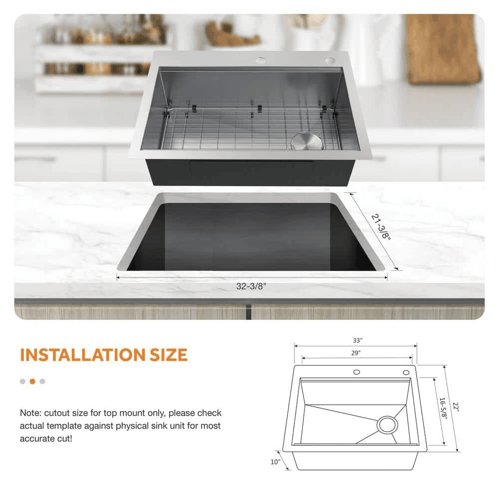 Glacier Bay 33-Inch Workstation Kitchen Sink for $226.85 image 5