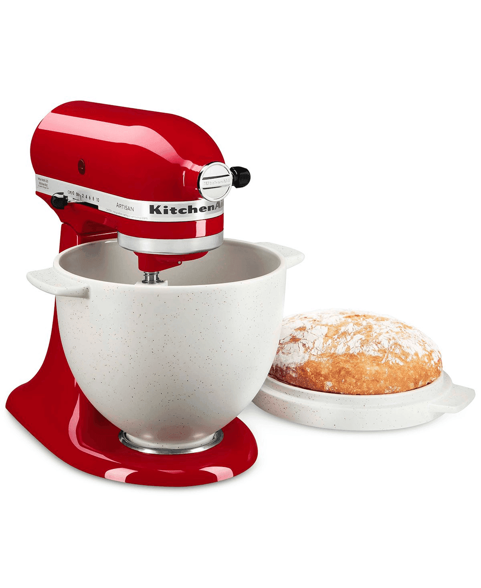 KitchenAid 5-Qt Ceramic Bread Bowl & Lid KSM2CB5BGS