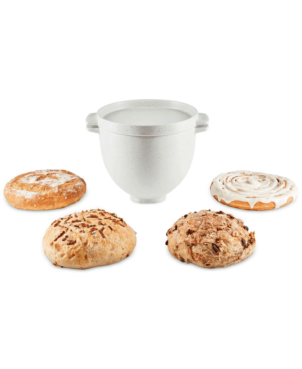 KitchenAid 5-Qt Ceramic Bread Bowl & Lid KSM2CB5BGS image 3