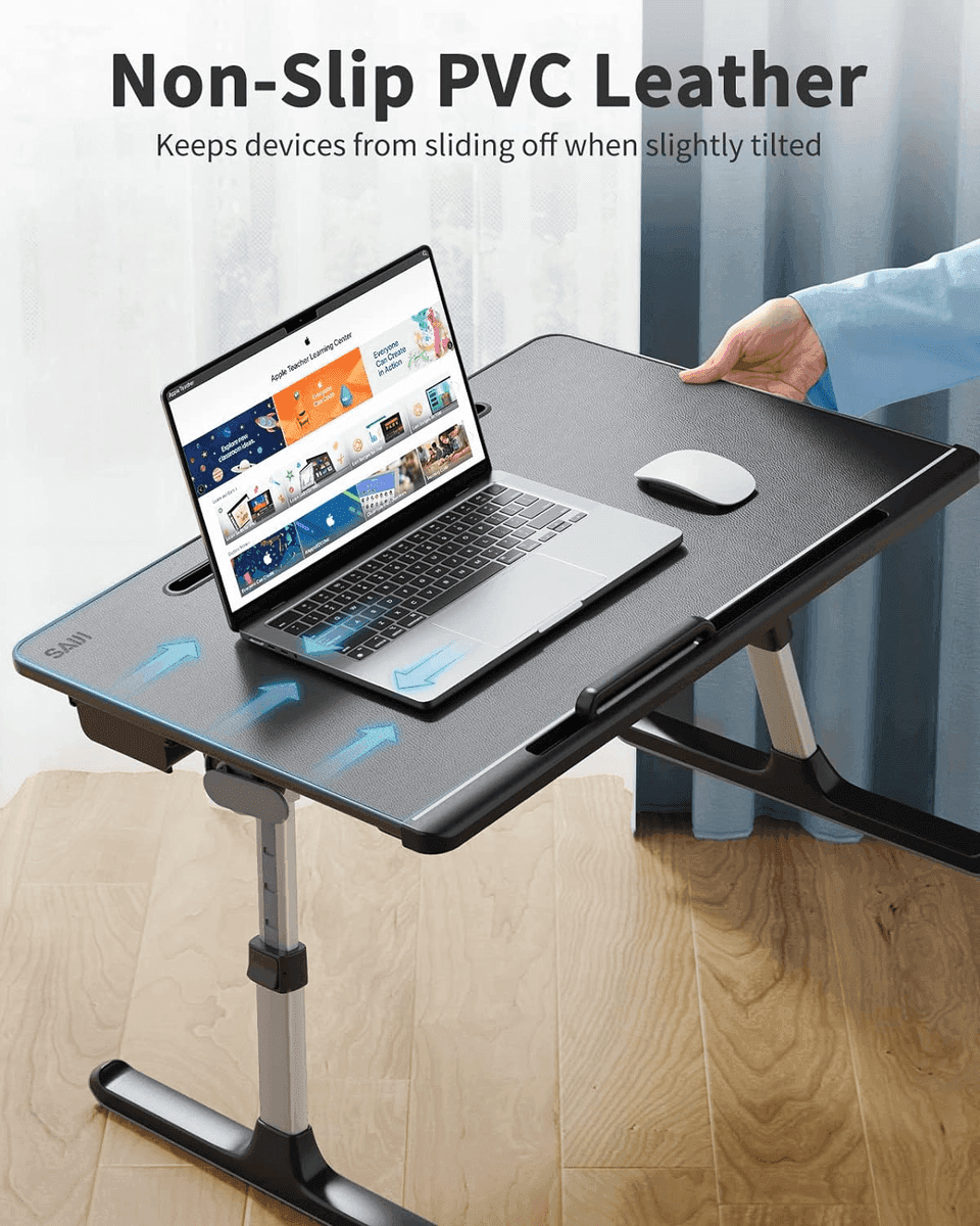 SAIJI XXL Adjustable Foldable Lap Desk (Black) image 4
