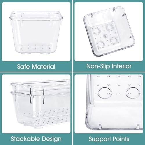 WOWBOX 25-Piece Clear Plastic Drawer Organizer Set image 3