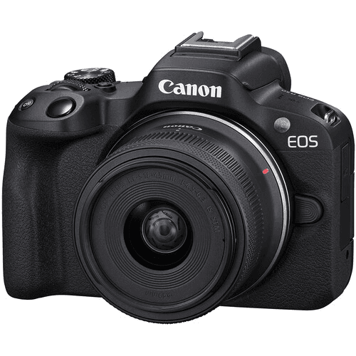 Canon EOS R50 Mirrorless Camera with 18-45mm Lens - Black